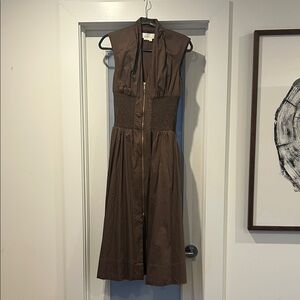 Anthropologie Brown Midi Dress